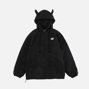 Concert Outfit Devil Hood Jacket