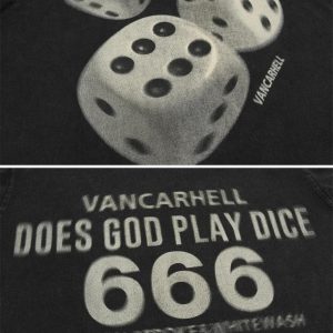 Concert Outfit Dice Print Washed Tee