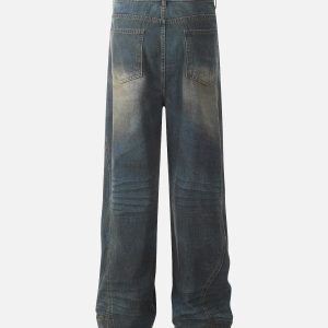 Concert Outfit Dirty Dyed Washed Straight Jeans