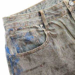 Concert Outfit Dirty-Dyed Wasteland Style Baggy Jeans