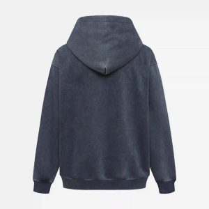 Concert Outfit Distressed 3D Steel Print Hip-Hop Pullover Hoodie