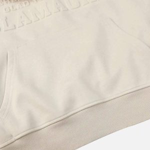 Concert Outfit Distressed 3D Steel Print Hip-Hop Pullover Hoodie