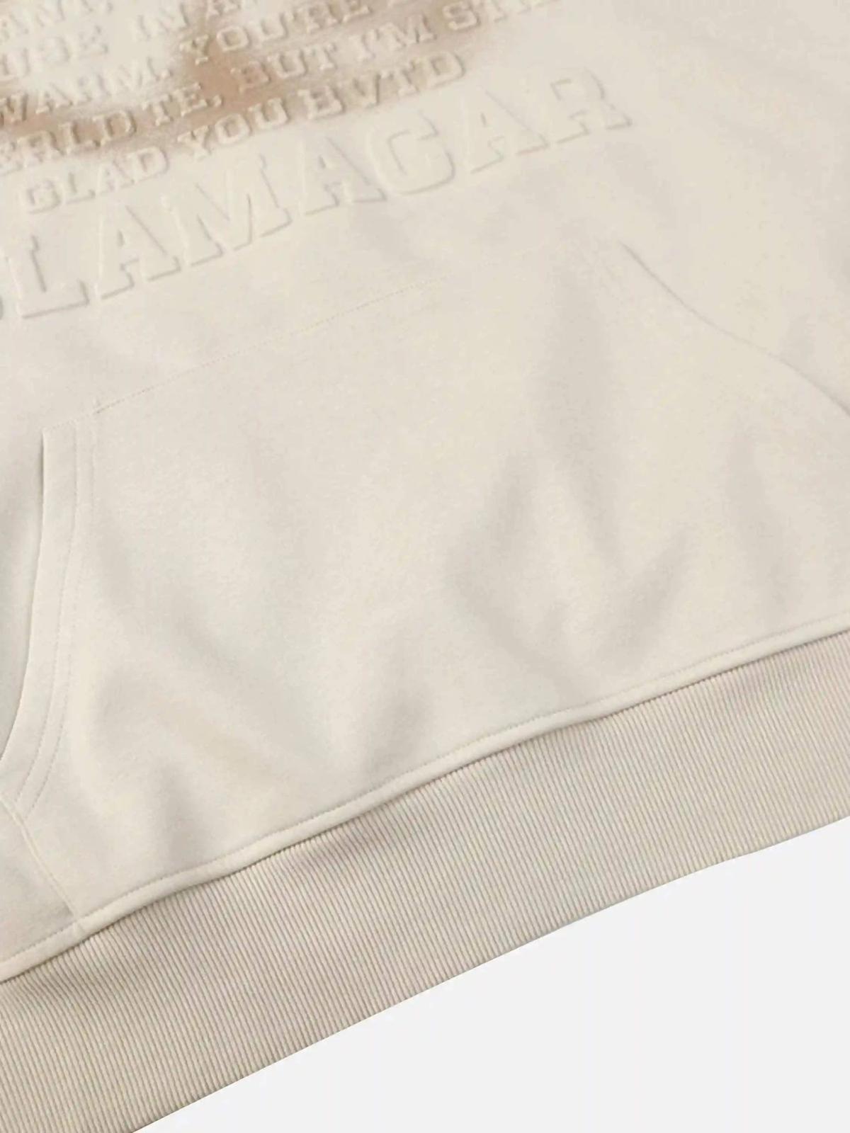 Concert Outfit Distressed 3D Steel Print Hip-Hop Pullover Hoodie Concert Outfit Distressed 3D Steel Print Hip-Hop Pullover Hoodie