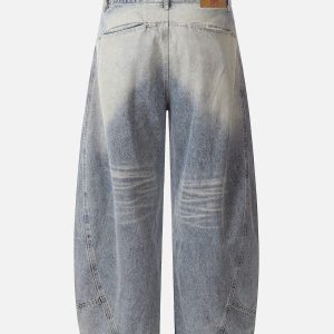 Concert Outfit Distressed Baggy Barrel Jeans