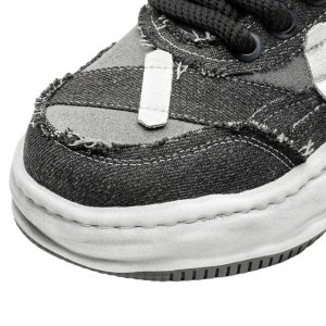 Concert Outfit Distressed Deconstructed Split Whisker Platform Sneakers