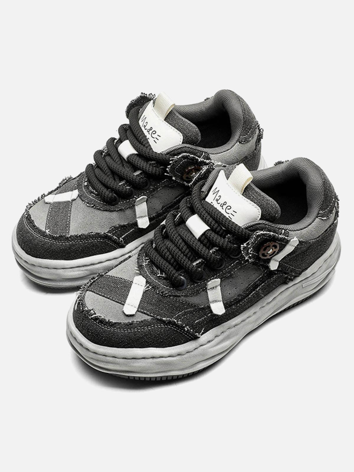 Concert Outfit Distressed Deconstructed Split Whisker Platform Sneakers Concert Outfit Distressed Deconstructed Split Whisker Platform Sneakers