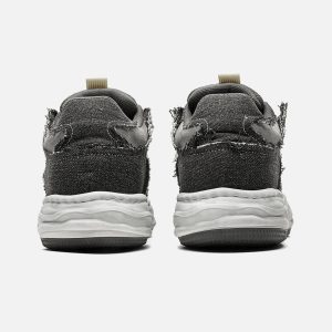 Concert Outfit Distressed Deconstructed Split Whisker Platform Sneakers