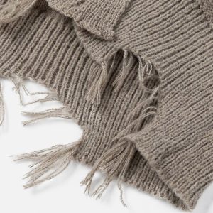 Concert Outfit Distressed Deconstructive Patchwork Sweater