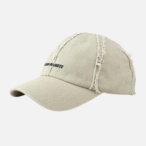 Concert Outfit Distressed Denim Baseball Cap