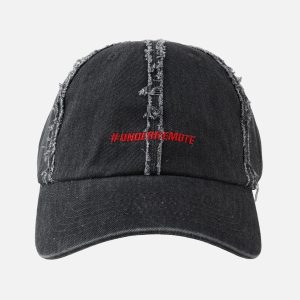 Concert Outfit Distressed Denim Baseball Cap