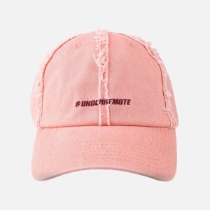 Concert Outfit Distressed Denim Baseball Cap