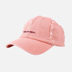 Concert Outfit Distressed Denim Baseball Cap