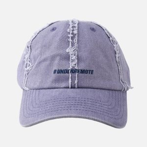 Concert Outfit Distressed Denim Baseball Cap