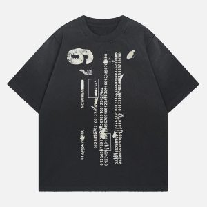 Concert Outfit Distressed Digital Print T-Shirt
