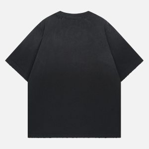 Concert Outfit Distressed Digital Print T-Shirt