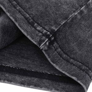 Concert Outfit Distressed Embroidered Denim Collar Polo Shirt