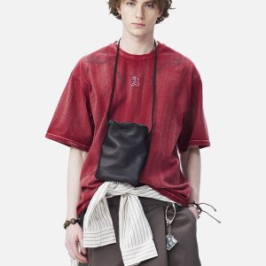 Concert Outfit Distressed Embroidered Letter T-Shirt