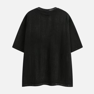 Concert Outfit Distressed Embroidered Letter T-Shirt