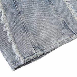 Concert Outfit Distressed Frayed Edges Baggy Jeans