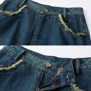 Concert Outfit Distressed Fringe Star Jeans