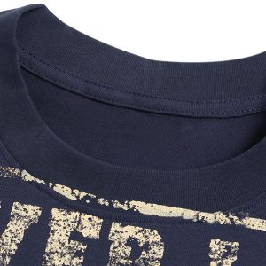 Concert Outfit Distressed Fun Print Crew Neck T-Shirt