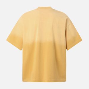 Concert Outfit Distressed Gradient Letter Print Crew Neck T-Shirt