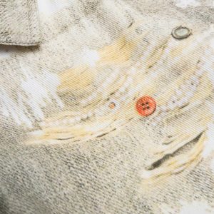 Concert Outfit Distressed Graffiti Gradient Quilted Bomber Jacket