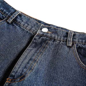 Concert Outfit Distressed Ink Graffiti Straight Jeans