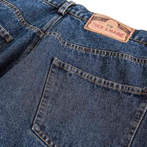 Concert Outfit Distressed Ink Graffiti Straight Jeans