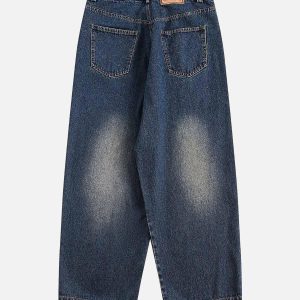 Concert Outfit Distressed Ink Graffiti Straight Jeans