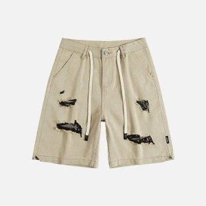 Concert Outfit Distressed Jorts