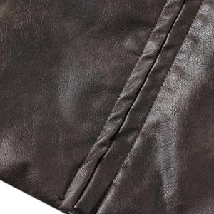 Concert Outfit Distressed Letter Embroidery Motorcycle PU Leather Jacket