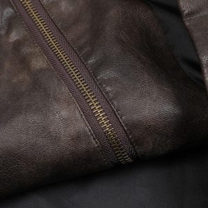 Concert Outfit Distressed Letter Embroidery Motorcycle PU Leather Jacket