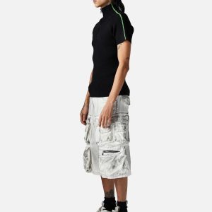 Concert Outfit Distressed Multi-Pocket Cargo Shorts