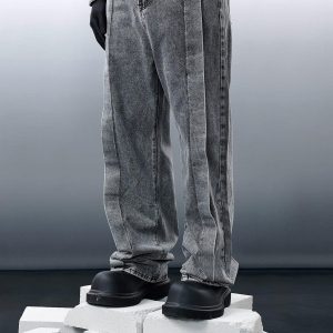 Concert Outfit Distressed Patchwork Jeans