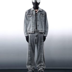 Concert Outfit Distressed Patchwork Jeans