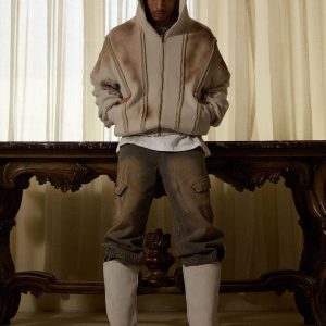 Concert Outfit Distressed Patchwork Velvet Jacket