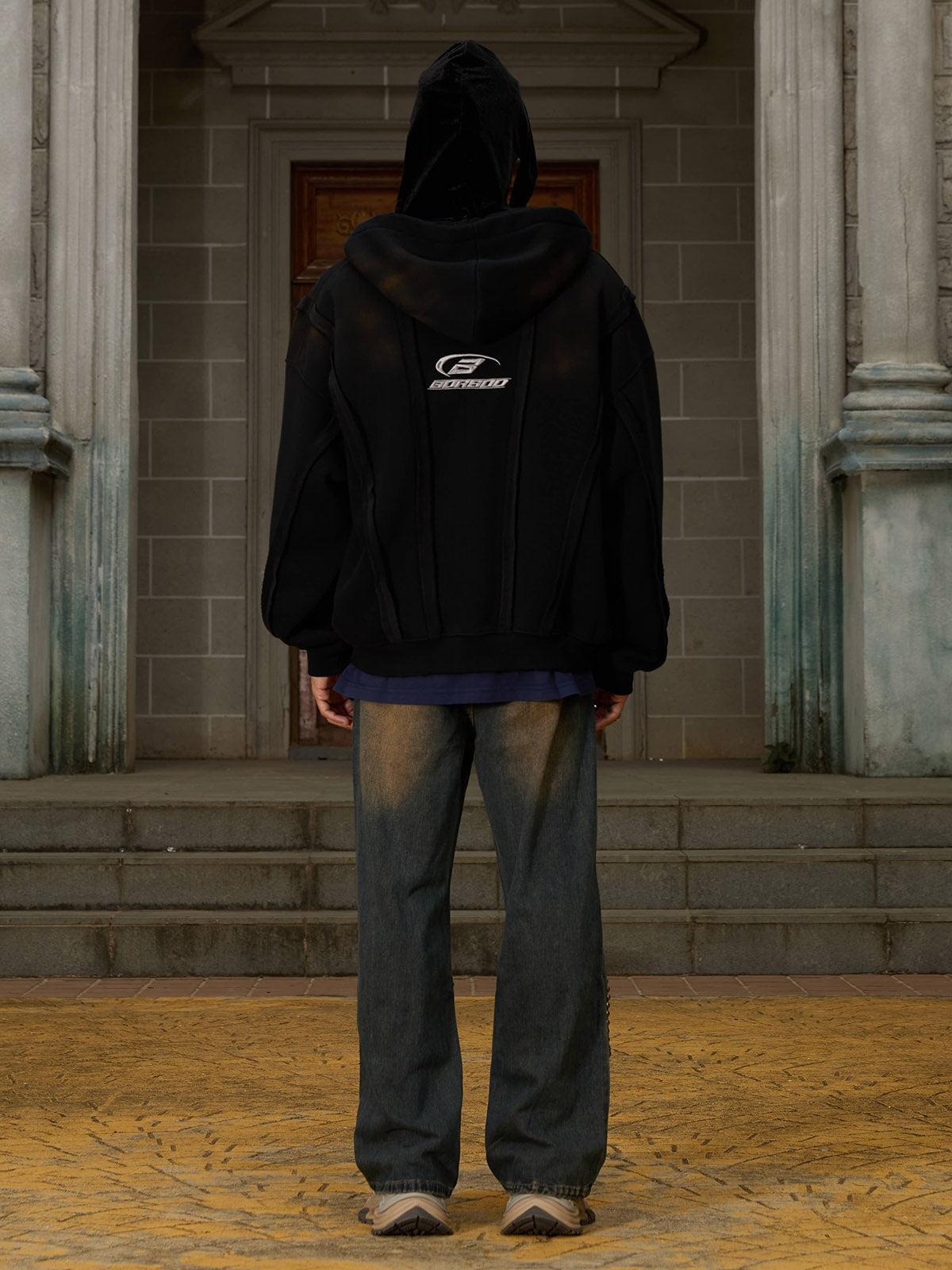 Concert Outfit Distressed Patchwork Velvet Jacket Concert Outfit Distressed Patchwork Velvet Jacket