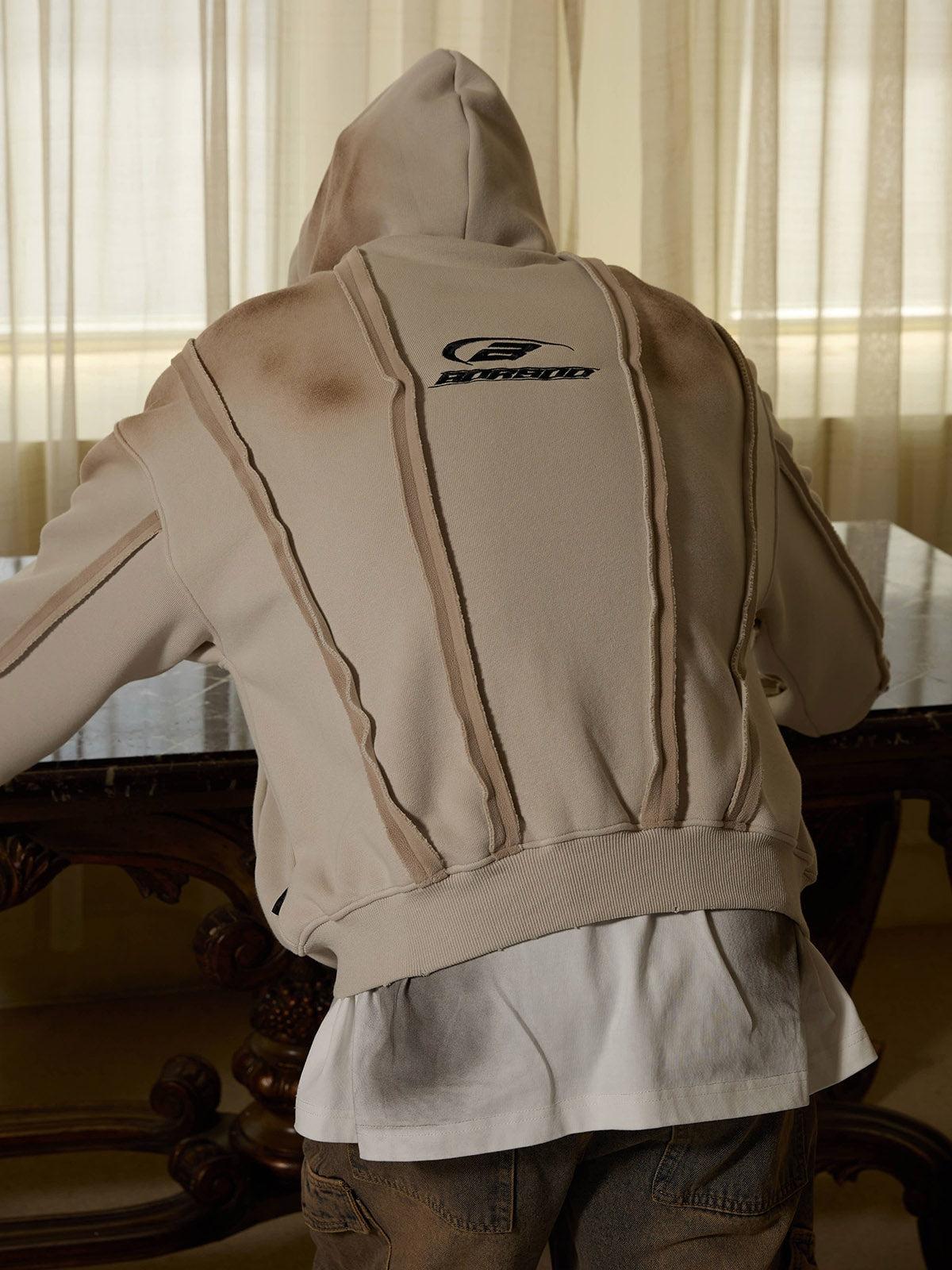 Concert Outfit Distressed Patchwork Velvet Jacket Concert Outfit Distressed Patchwork Velvet Jacket