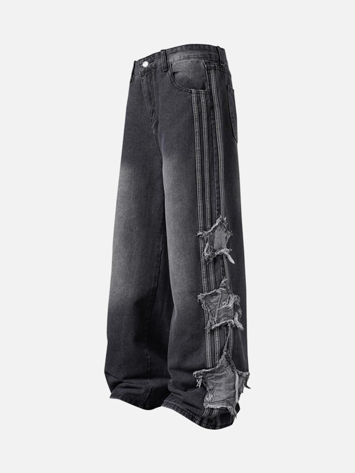 Concert Outfit Distressed Raw Edge Baggy Jeans Concert Outfit Distressed Raw Edge Baggy Jeans