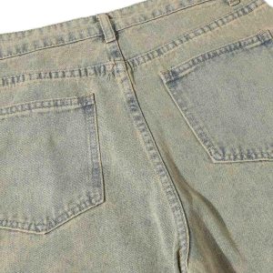 Concert Outfit Distressed Raw Edge Patch Jeans