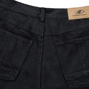 Concert Outfit Distressed Ripped Black Denim Shorts