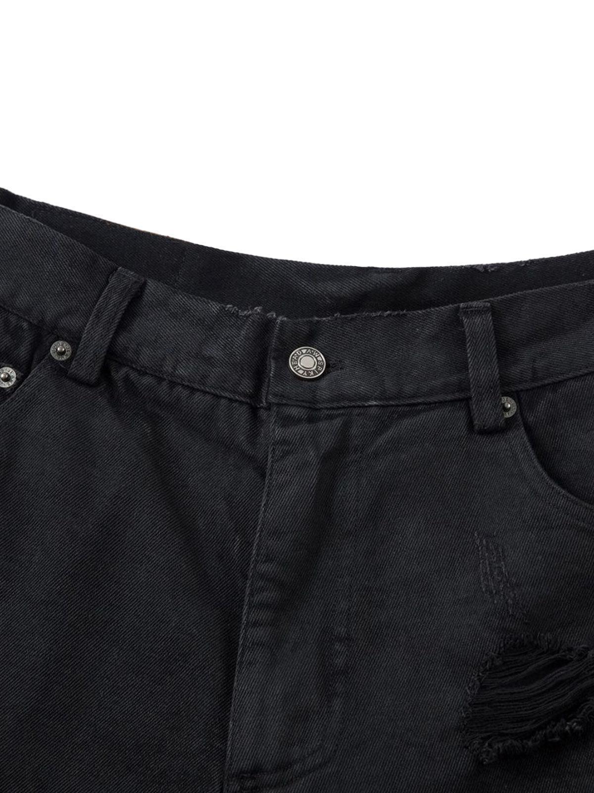 Concert Outfit Distressed Ripped Black Denim Shorts Concert Outfit Distressed Ripped Black Denim Shorts