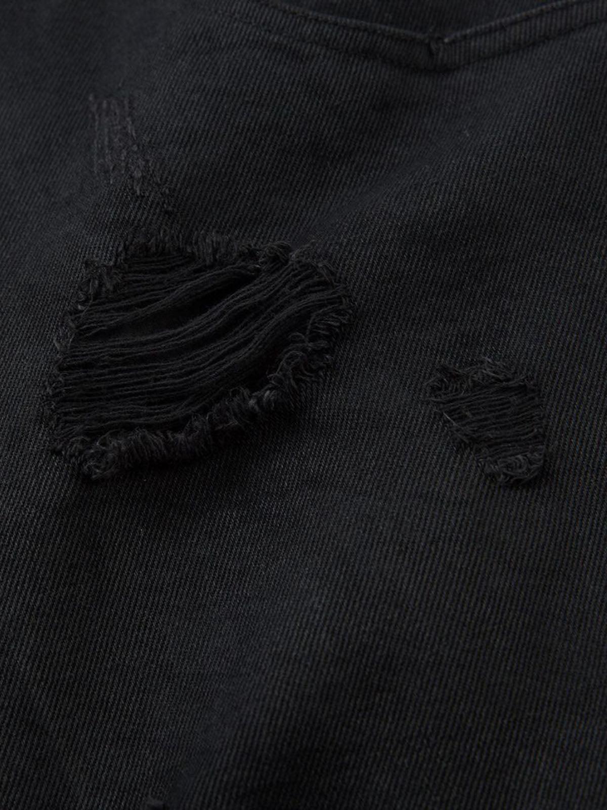 Concert Outfit Distressed Ripped Black Denim Shorts Concert Outfit Distressed Ripped Black Denim Shorts