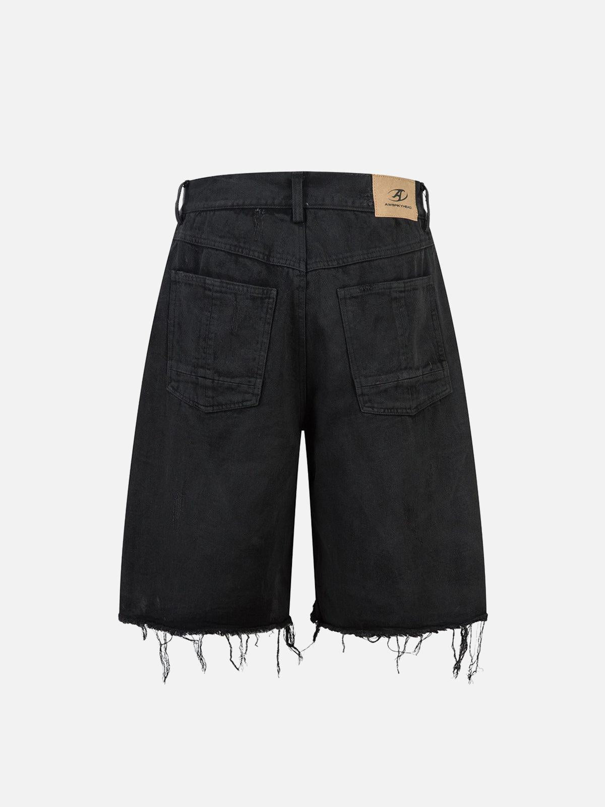 Concert Outfit Distressed Ripped Black Denim Shorts Concert Outfit Distressed Ripped Black Denim Shorts