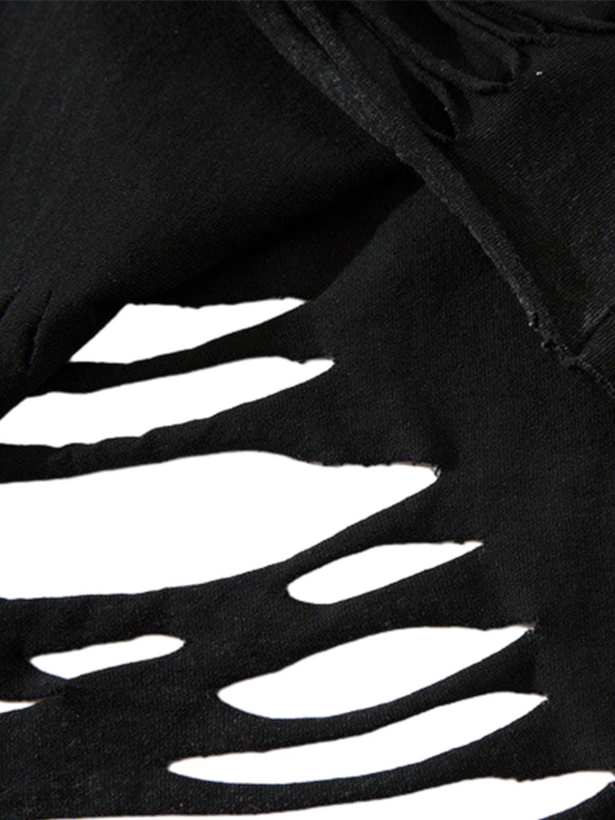 Concert Outfit Distressed Ripped Graphic Cross Print Vest Concert Outfit Distressed Ripped Graphic Cross Print Vest