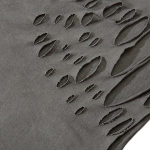 Concert Outfit Distressed Ripped Graphic Cross Print Vest