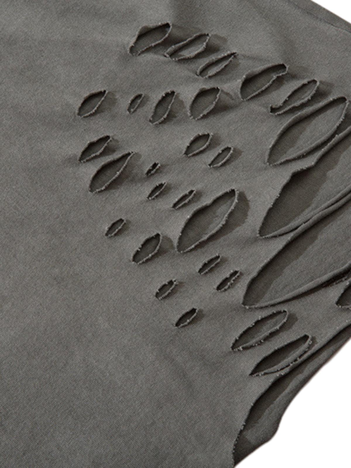 Concert Outfit Distressed Ripped Graphic Cross Print Vest Concert Outfit Distressed Ripped Graphic Cross Print Vest