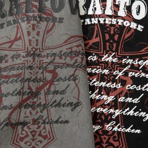 Concert Outfit Distressed Ripped Graphic Cross Print Vest