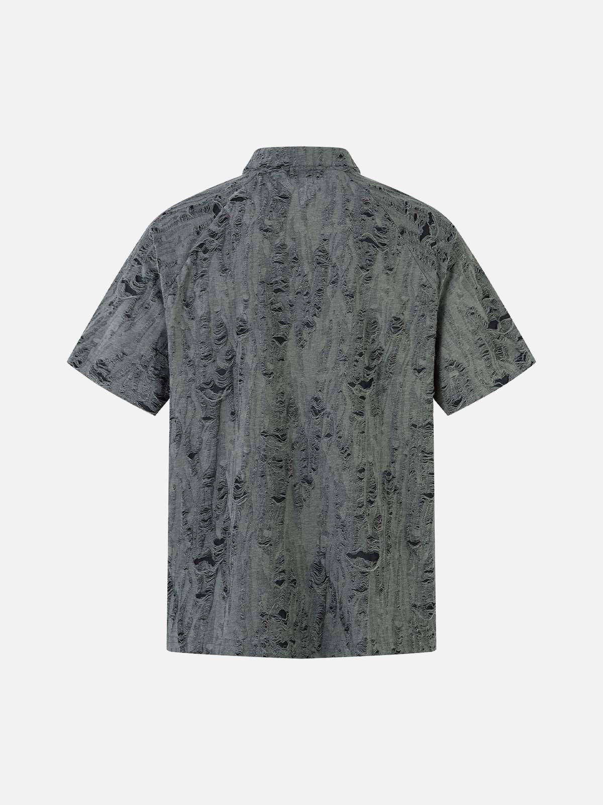 Concert Outfit Distressed Ripped Short Sleeve Shirt Concert Outfit Distressed Ripped Short Sleeve Shirt